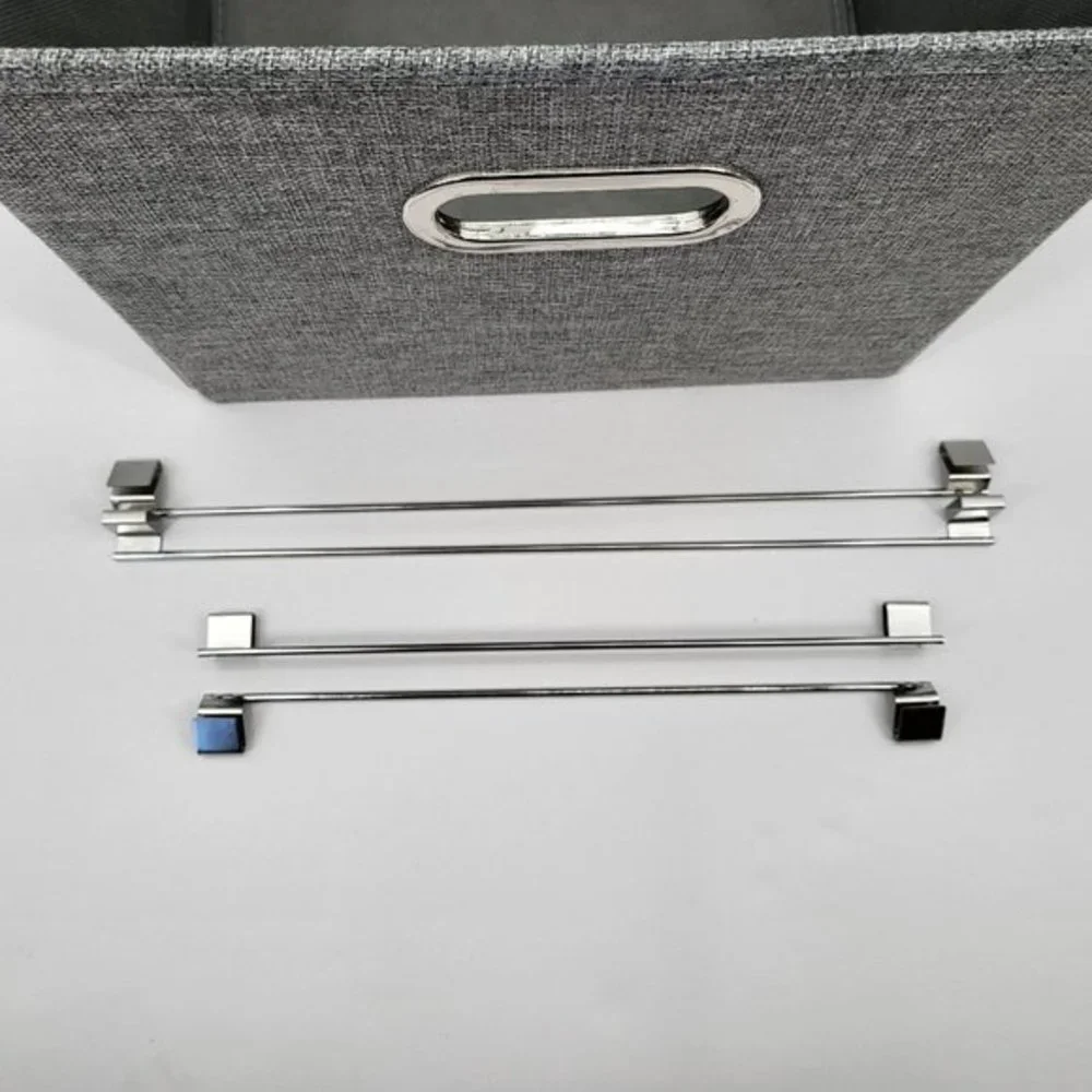 Collapsible File Storage Box w Lid Linen‎ Filing Storage Organizer with Rail New